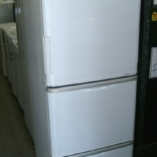 札幌市 シャープ 両開き3ドア冷蔵庫 SJ-PW31X-W 314L 自動製氷 
