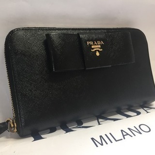 PRADA☆長財布☆リボン☆サフィアーノ