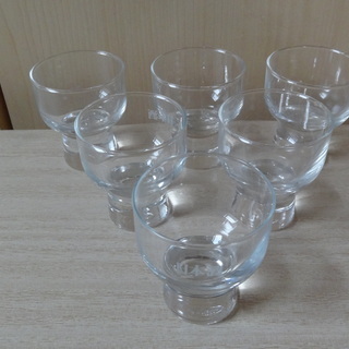 ●日本酒用グラス６個（ガラス製）●頂きもの●未使用品●