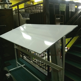 札幌【ホワイトボード 両面 回転式】W180cm キャスター＆イレイザー付き 分解可能 USED 本郷通店