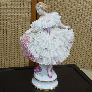 アンティーク シッツェンドルフ◇フィギュリン レースドール 31cm