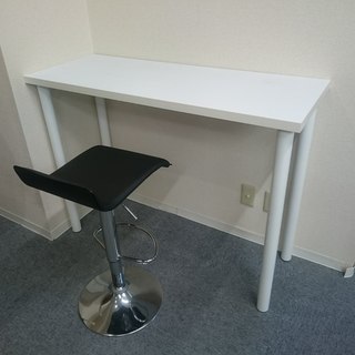 ハイカウンターテーブル（白・ホワイト）120cm幅