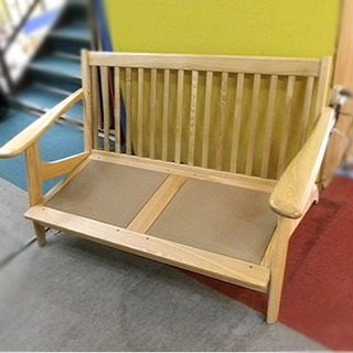 札幌市 展示品 飛騨の家具 イバタインテリア/ibata interior 2人掛けソファ 無垢材使用