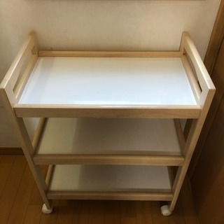 山善(YAMAZEN) 木製キッチンワゴン 3段 ホワイト YM...