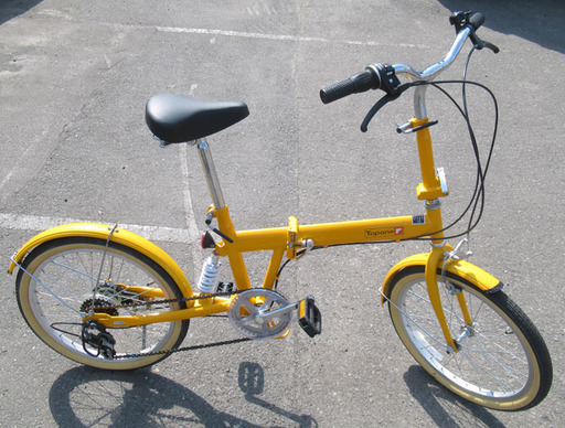 折りたたみ自転車 20インチ折りたたみ自転車 6段変速 Topone 黄色 イエロー