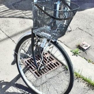 ブラックシルバー26インチ六段切替 自転車
