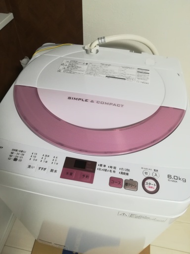 【お取引決定しました】SHARP 洗濯機 ES-GE6A 6kg 2017年式