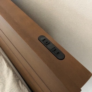 天然木 ダブルベッドフレーム 収納付き 