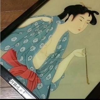 ☆レア☆ 河鍋暁斎 ガラス絵