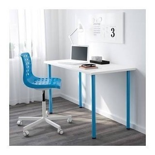 ADILS IKEA青×白テーブル、青椅子あげます