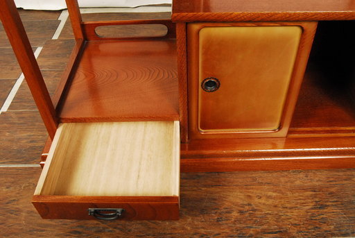 無垢 欅　飾り棚　茶箪笥　和茶棚　サイドボード　レトロ　アンティーク　アントレ