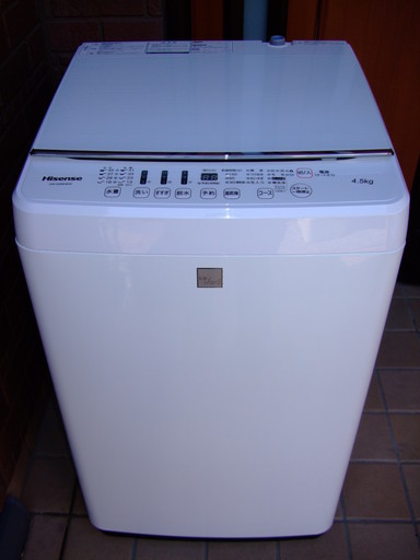 ★ハイセンス 4.5kg 全自動洗濯機　美品 2016年製