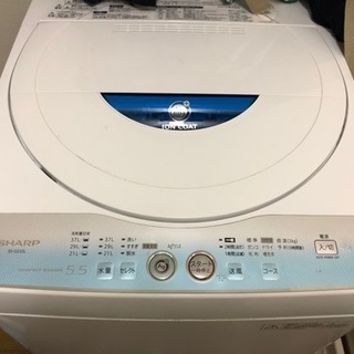 【引取り限定】洗濯機お譲りします（シャープ ES-GE55L-A）