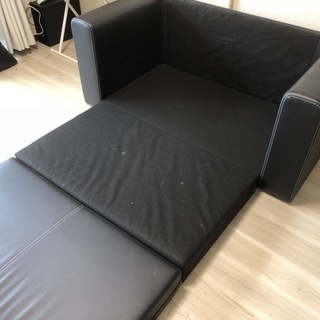 京都市下京区☆IKEA 二人掛け レザーソファベッド 部屋まで