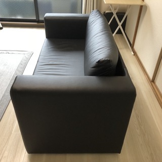 京都市下京区☆IKEA 二人掛け レザーソファベッド 部屋まで引き取りの
