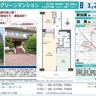 平野加美グリーンマンション 11階部分リフォーム済　仲介手数料無料で諸費用を４７万円節約できます。の画像