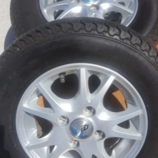 145R12 6PR LT アルミホイール付きノーマルタイヤ※取り付け無料※