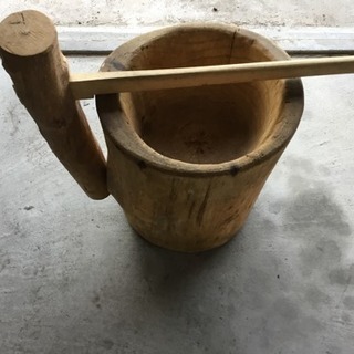 骨董 木臼と杵