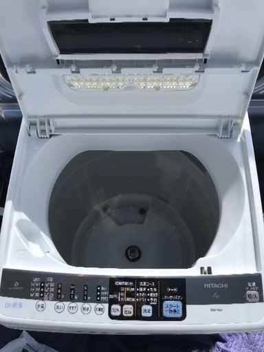 上田様御予約中2013年製日立全自動洗濯機白い約束7キロ美品！千葉県内配送無料！設置無料！