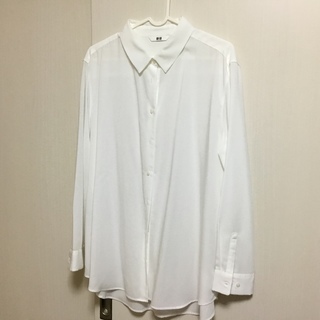 新品 ユニクロ 白シャツ レーヨン XLサイズ
