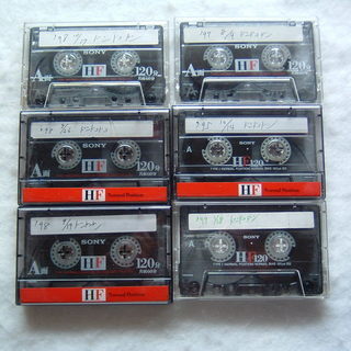 中古品 ＳＯＮＹ　カセットテープ 　Ｃ－１２０ＨＦ　６巻