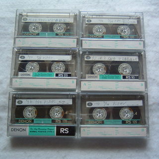 中古品　ＤＥＮＯＮ　カセットテープ　C－１２０ＲＳ　６巻　