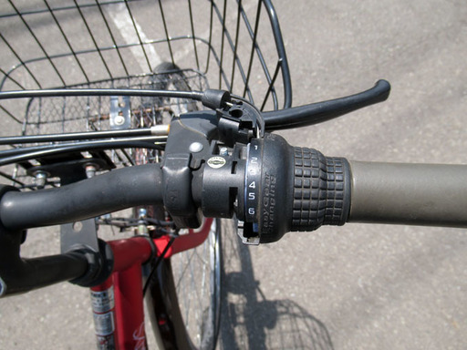 ☆★27インチ★☆シティサイクル ６段変速 赤 レッド ママチャリ 中古
