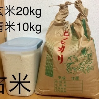 古米30kg (白米約10kg、玄米約20kgのセット)