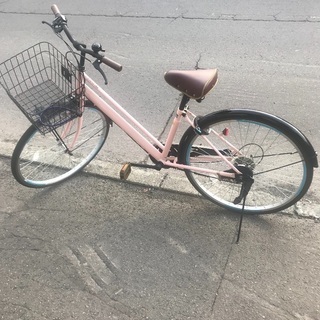 自転車 パステルピンク