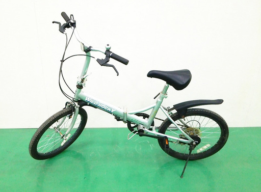 20インチ折りたたみ自転車　シルバー　シマノ製6段ギア