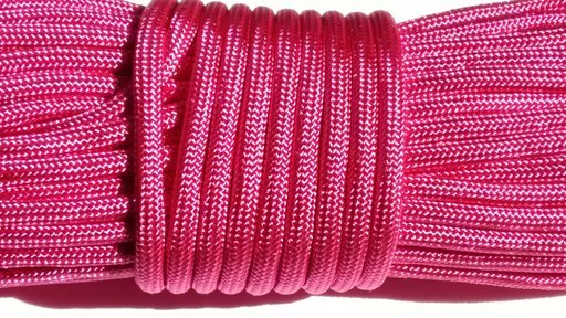 ★★パラコード★◆４mm ３０m ９芯◆★ローズ【光沢】★★