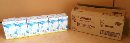 東芝 TOSHIBA LDA7L-H/60W LED電球 6個セット◆下方向タイプ