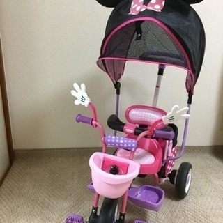 ディズニー ミニーちゃん アイデス カーゴ サンシェード 三輪車