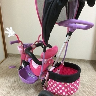 ディズニー ミニーちゃん アイデス カーゴ サンシェード 三輪車