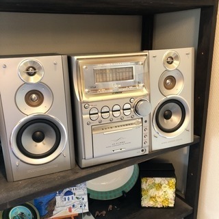 CD MD カセットラジオ スピーカー(リモコン・説明書付き)