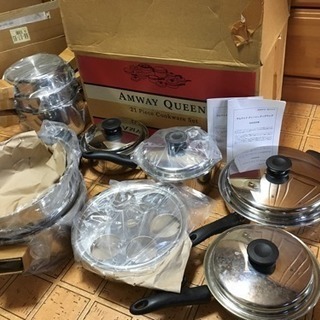 (中古)アムウェイ Amway クイーンクックウェア 鍋セット