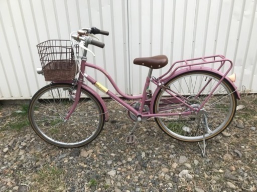 女児用自転車24インチ6段切り替え