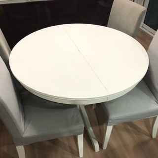 交渉中   IKEAダイニングテーブルセット 丸型