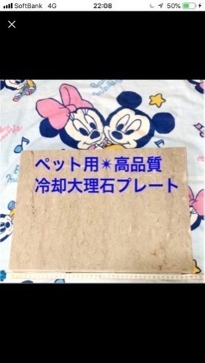 【熱中症対策】美品✴︎大型タイプ 天然 大理石 高級柄 ペット 冷却ボード ペットプレート