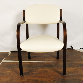 業務用椅子  肘掛け付　チェア　ウッドフレームイス アイボリー　20脚セット　業務用 会館等　アントレ