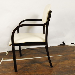 業務用椅子  肘掛け付　チェア　ウッドフレームイス アイボリー　20脚セット　業務用 会館等　アントレ