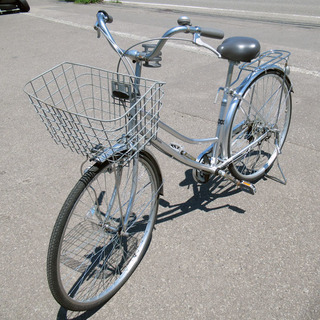 27インチシティサイクル 自転車 ママチャリ シルバー 中古 | clockpub.com
