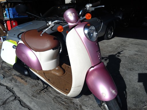 【引き取り先が決まりました】スクーピーピンク・リアタイヤ新品・シート張替済・バッテリー新品・オイル交換済み　♪しばらく安心♪