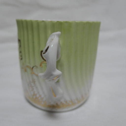 大正、明治時代の輸出用茶漉し付きカップ、手作り - コップ、グラス 