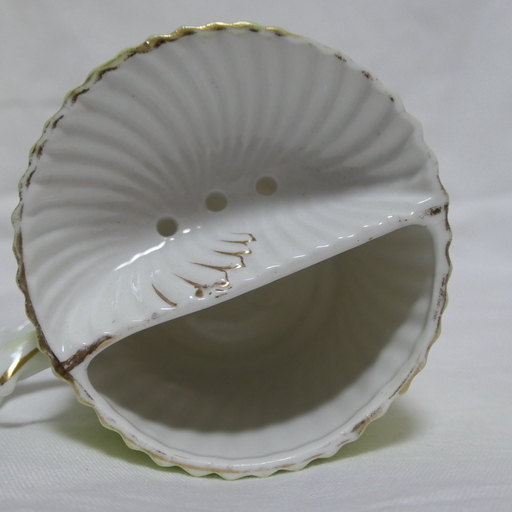 大正、明治時代の輸出用茶漉し付きカップ、手作り - コップ、グラス 