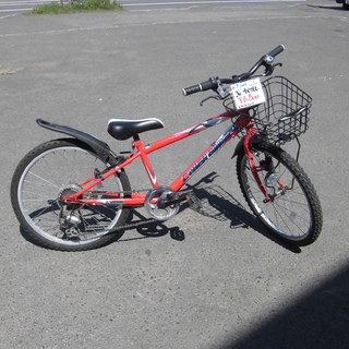 自転車 ジュニアサイクル 22インチ 6段切替 赤 札幌 西区 西野 
