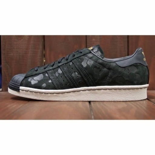 【S】adidas SUPERSTAR 80s ブラック camo