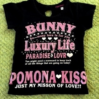  POMONA KISS（ポモナキッス）黒のTシャツ　サイズ100