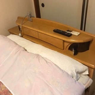 美品 ダブルベッド マットレス付き