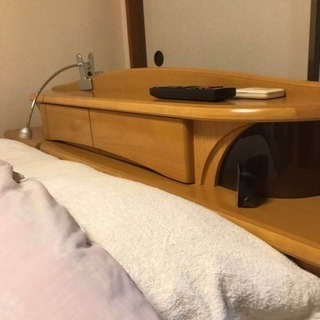 美品 ダブルベッド マットレス付き